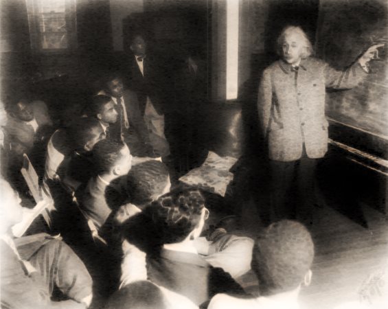 Albert Einstein cu studenţii Afro-Americani