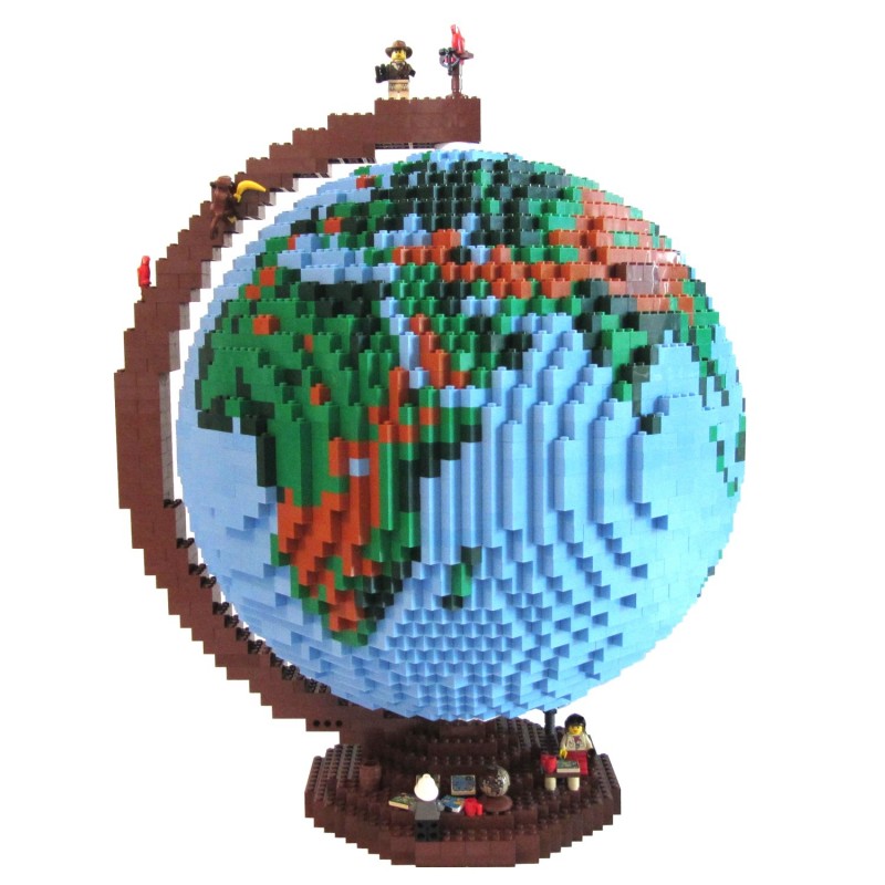 Glob pământesc din piese Lego
