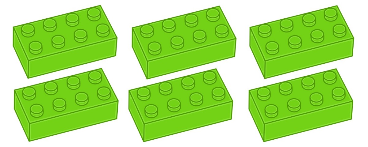 6 cărămizi Lego